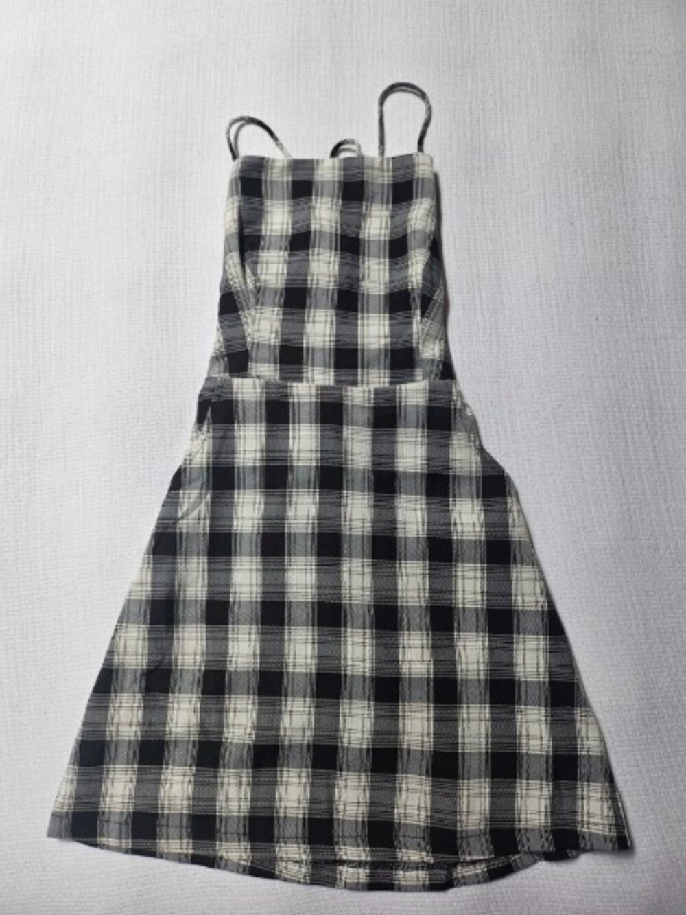 Lulus Sweetest Memory Black Plaid Lace-up Mini Dress w/ Pockets